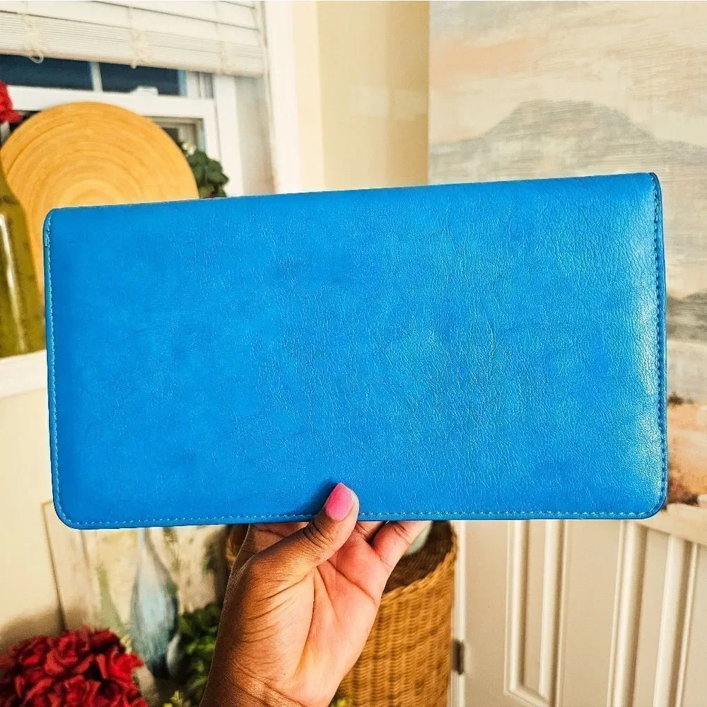 Melie Bianco Colorblock Vegan Leather Clutch.
